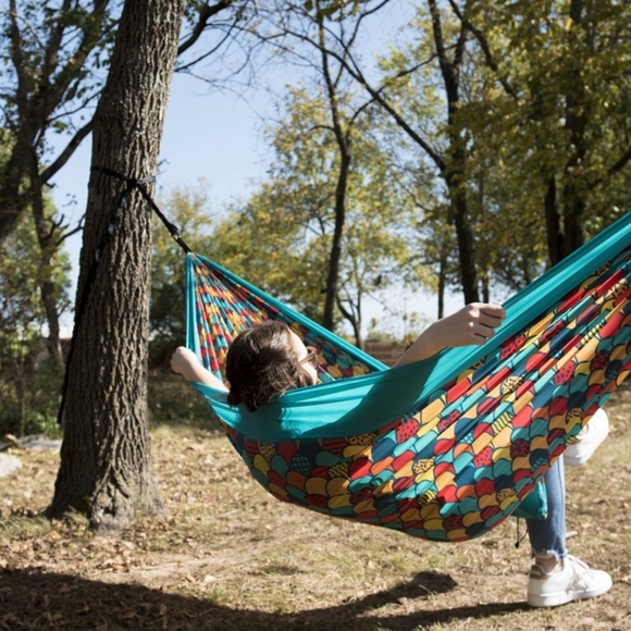 NEW EQUIP Tree Hammock, Blue, open size: 116" L x 59" W - Picture 4 of 8